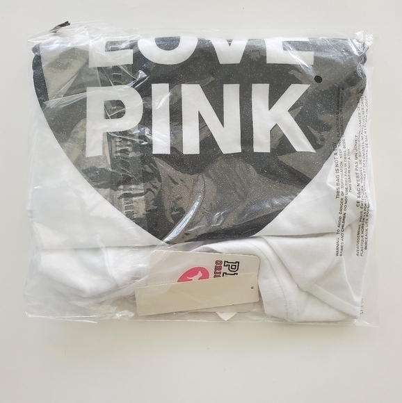 Pink victoria's secret KNIT SHORT SLEEVE PERFECT T-SHIR size S - Picture 5 of 6